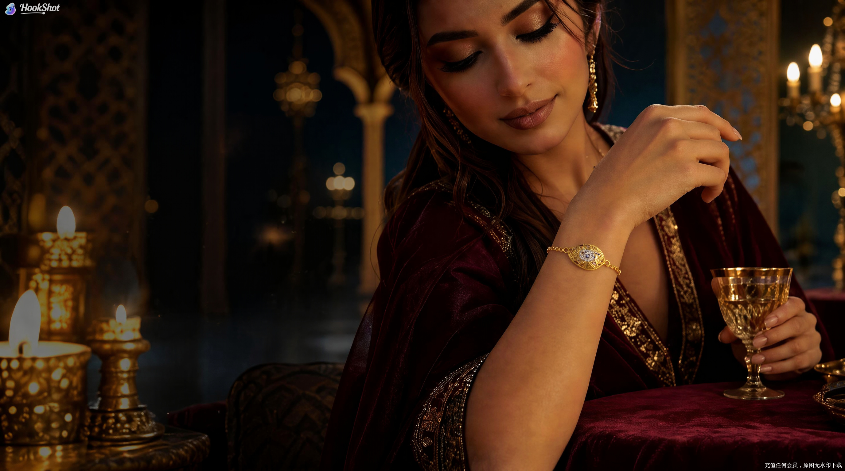 Vowira gold bracelet editorial poster